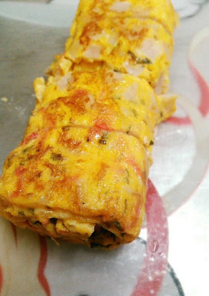桜えびとハムのカルシウムたっぷり玉子焼き-レシピのメイン写真