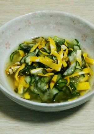 簡単！もずくカップで酢の物＊-レシピのメイン写真
