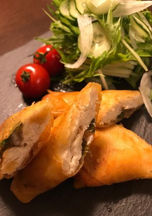 パリパリ食感のジュシーささみ梅肉春巻き-レシピのメイン写真