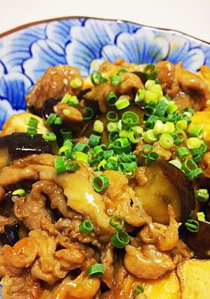 節約時短！茄子と厚揚げ豚細の甘辛炒め-レシピのメイン写真