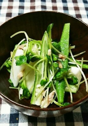 山芋とオクラのねばねばツナサラダ-レシピのメイン写真