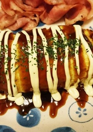 簡単低カロ♪お好み焼き風キャベツオムレツ-レシピのメイン写真