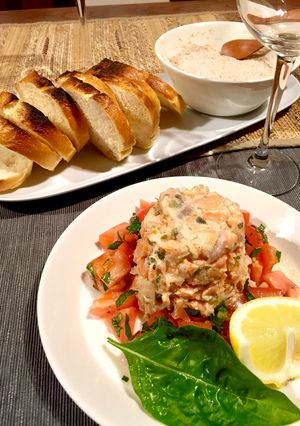 簡単！ごちそう前菜！サーモンタルタル-レシピのメイン写真
