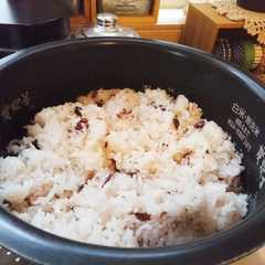 รูปของ 目から鱗の簡単甘納豆お赤飯♪