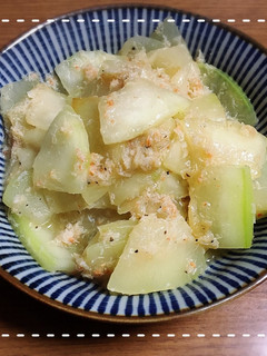 簡単!冬瓜(夕顔)のカニ風味炒め-レシピのメイン写真