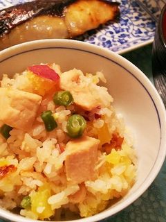 鶏肉とさつまいもの炊き込みご飯☆-レシピのメイン写真