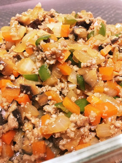 作り置き☆野菜としいたけの豚肉そぼろ-レシピのメイン写真
