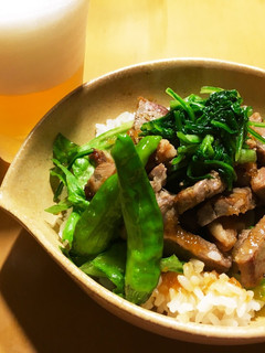 ステーキサラダ丼-レシピのメイン写真