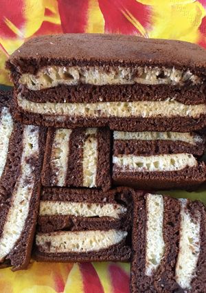 ストライプ ホットケーキ 卵焼き器で-レシピのメイン写真