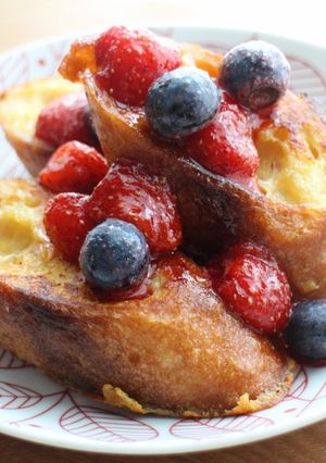 豆乳フレンチトースト(いちごジャム添え)-レシピのメイン写真