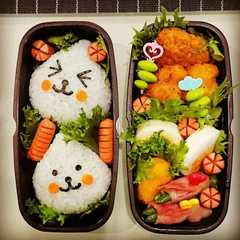 รูปของ 簡単キャラ弁デコふりでくーQoo(><)