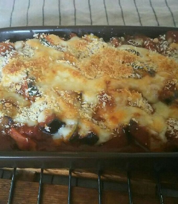 簡単！さんまの蒲焼き缶のトマトソース焼き-レシピのメイン写真