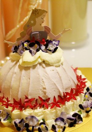 お花♡ディズニードールケーキ♡-レシピのメイン写真