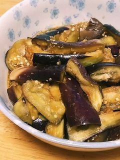 レンジで簡単!ナスのメープルごま酢和え-レシピのメイン写真