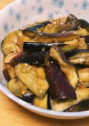 レンジで簡単！ナスのメープルごま酢和え-レシピのメイン写真