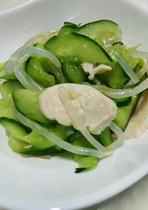 サラダ感覚！胡瓜ともやし、蒸し鶏の和え物-レシピのメイン写真