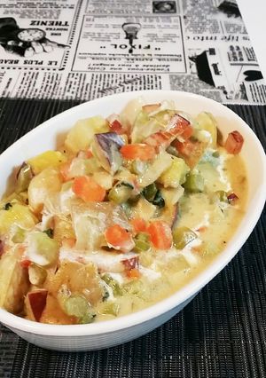 万能　野菜クリーム煮込み　新さつまいも-レシピのメイン写真