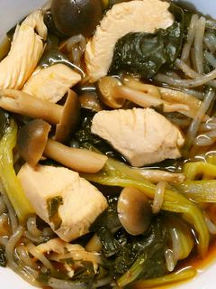 簡単♬小松菜と白滝 鶏むね肉の和風煮❀-レシピのメイン写真