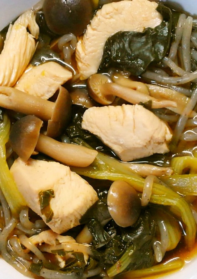簡単♬小松菜と白滝 鶏むね肉の和風煮❀-レシピのメイン写真