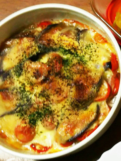 茄子とトマトのチーズ焼き(マカロニイン)-レシピのメイン写真