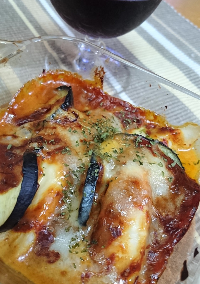 茄子とササミの洋風肉味噌チーズ焼き-レシピのメイン写真