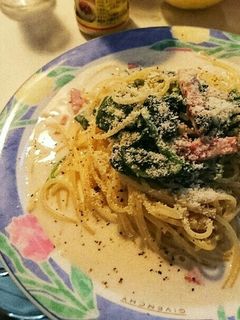 ほうれん草のクリームスパゲッティ-レシピのメイン写真