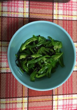 ピーマンの塩昆布和え-レシピのメイン写真