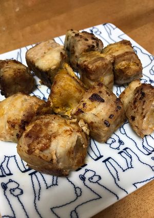 カボチャの煮物リメイク "豚バラ巻き"-レシピのメイン写真