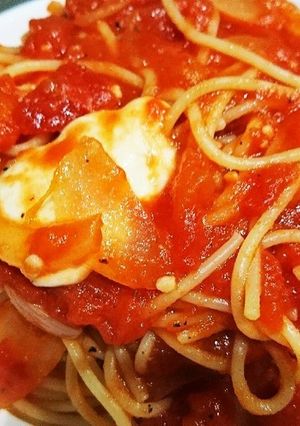 トマトとモッツァレラのパスタ-レシピのメイン写真
