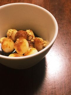 白玉団子のきな粉と黒蜜かけ-レシピのメイン写真
