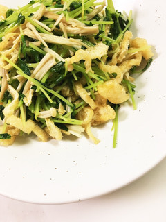 ☆豆苗と油揚げのササッと炒め☆-レシピのメイン写真