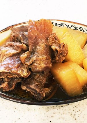 圧力鍋 シンプルが美味しい牛すじ煮込み-レシピのメイン写真