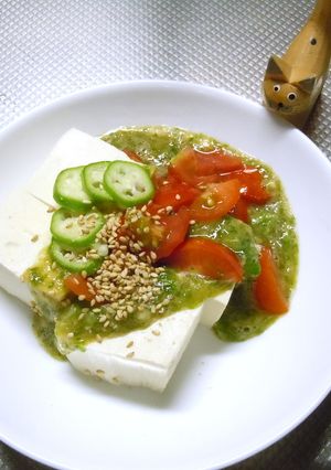 おくらのこぶおろしだれで♪トマト豆腐-レシピのメイン写真