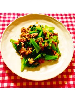 青梗菜と豚肉の炒め♬-レシピのメイン写真