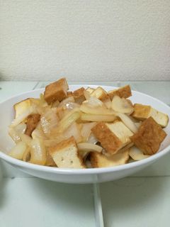 玉ねぎの厚揚げ炒め-レシピのメイン写真