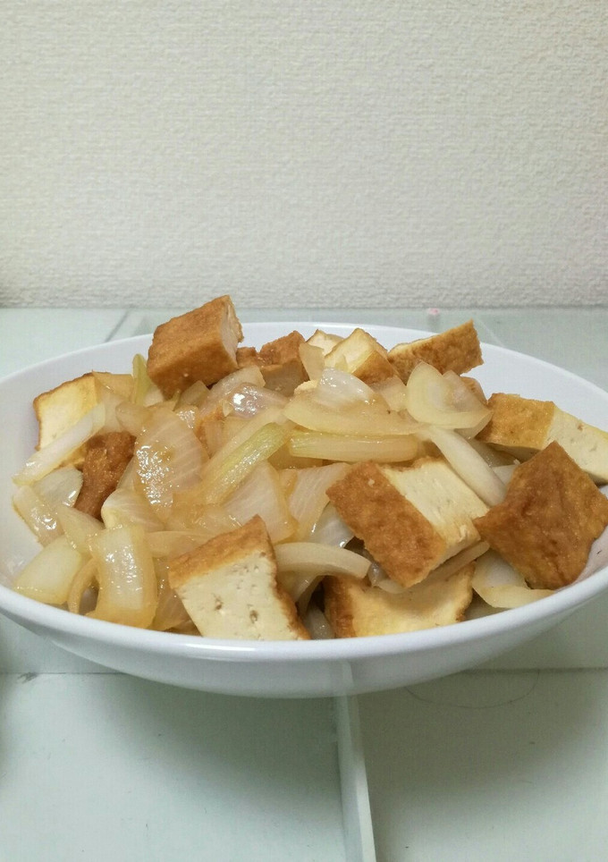 玉ねぎの厚揚げ炒め-レシピのメイン写真