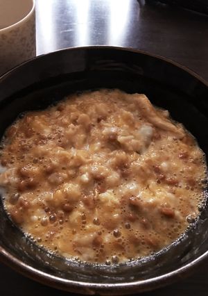 低GIのオートミールTKG+納豆-レシピのメイン写真