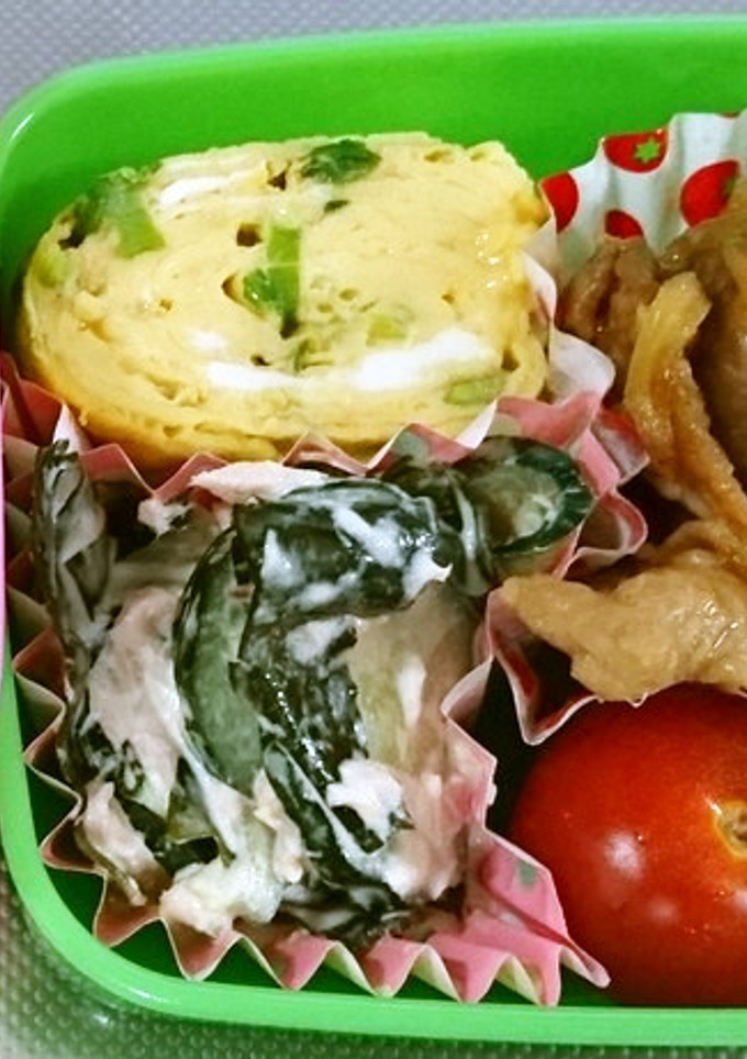 給食の味☆きゅうりとワカメのツナマヨ和え-レシピのメイン写真