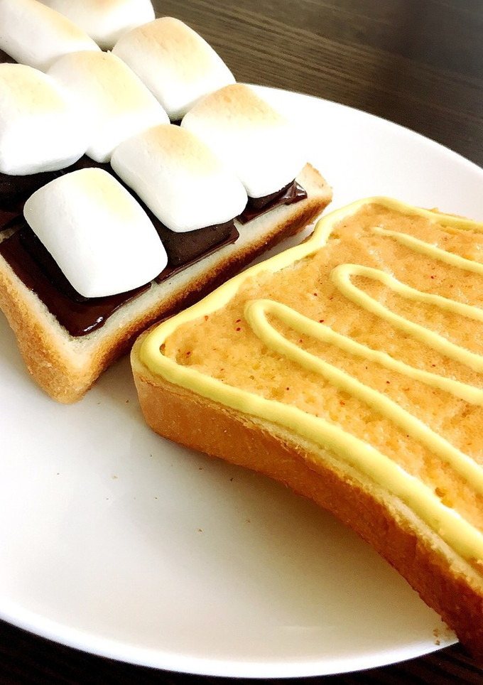 スモア風トーストと明太マヨトースト-レシピのメイン写真