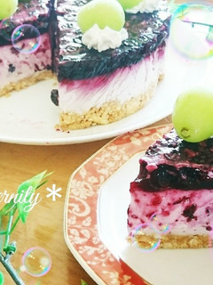 *ブルーベリーレアチーズケーキ*-レシピのメイン写真