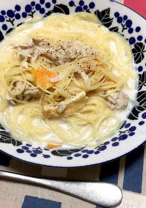 味噌汁リメイク！味噌クリームパスタ-レシピのメイン写真