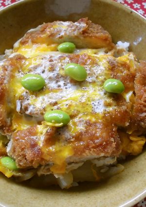 枝豆散らした♪かつ丼！-レシピのメイン写真