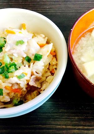 豚えのきの炊き込みご飯-レシピのメイン写真