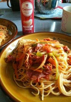 パストラミビーフのナポリタン-レシピのメイン写真