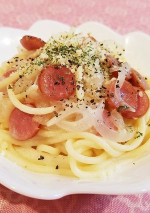 賄いパスタ♪カルボナーラ風♡-レシピのメイン写真
