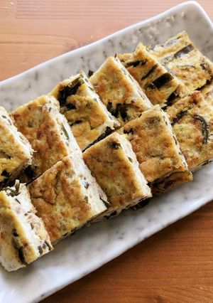 余った出汁がら（昆布とかつお）で卵焼き！-レシピのメイン写真