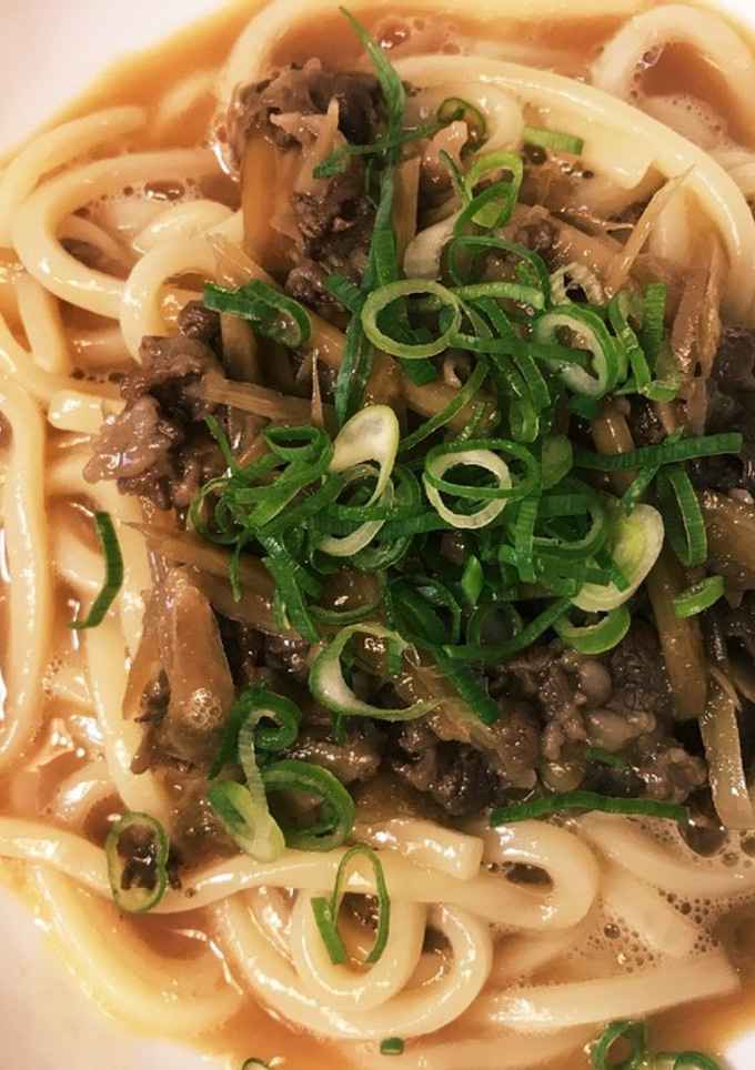 牛肉とごぼうのうどん用餡掛け-レシピのメイン写真