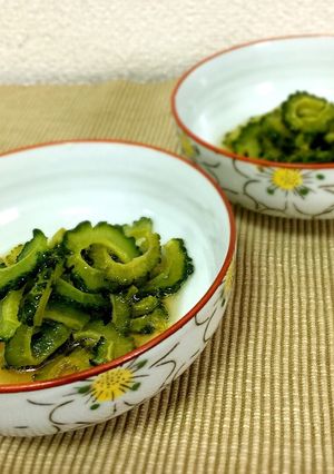 ゴーヤの揚げびたし（無限ゴーヤ）-レシピのメイン写真