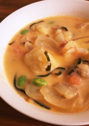 味付けは塩昆布!冷蔵庫の在庫整理スープ。-レシピのメイン写真