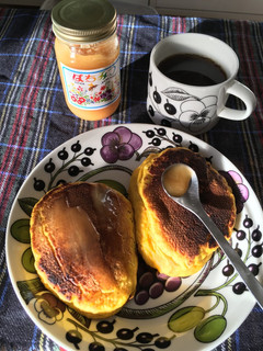 ノンバター✳︎かぼちゃのホットケーキ-レシピのメイン写真